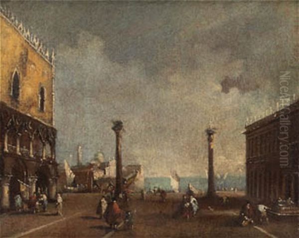 La Piazzetta Oil Painting by Giacomo Guardi