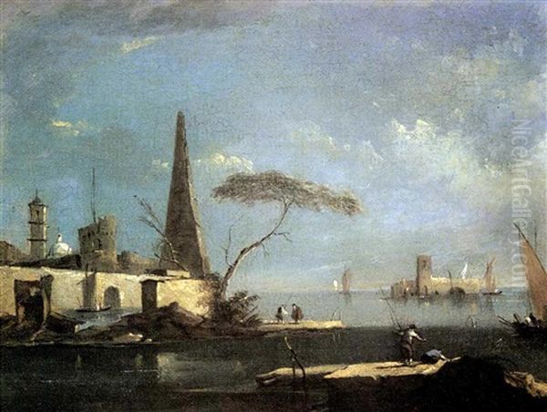 Capriccio: Vue De La Lagune Venitienne Oil Painting by Giacomo Guardi