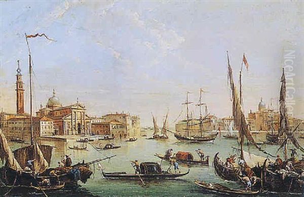 Vue De L'eglise Saint Marc A Partir De La Piazzetta Oil Painting by Giacomo Guardi