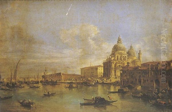 Vue De La Salute Oil Painting by Giacomo Guardi