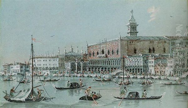 The Riva Degli Schiavoni Oil Painting by Giacomo Guardi