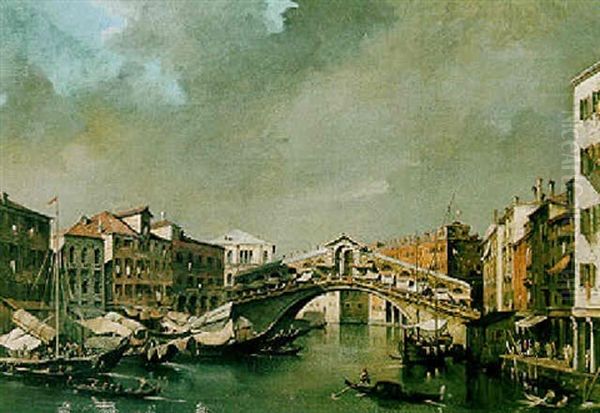 Die Rialto-bruecke In Venedig by Giacomo Guardi