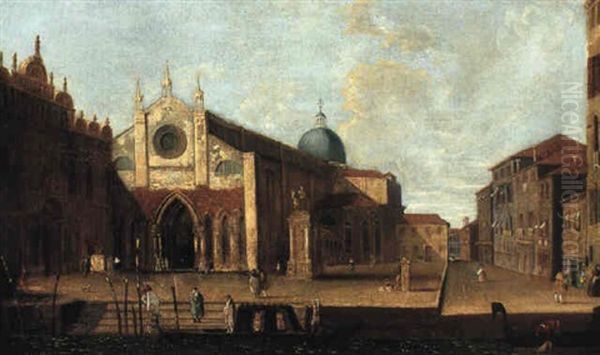 Parti Fra Venedig Med Pladsen Ved San Giovanni Et Paulo by Giacomo Guardi