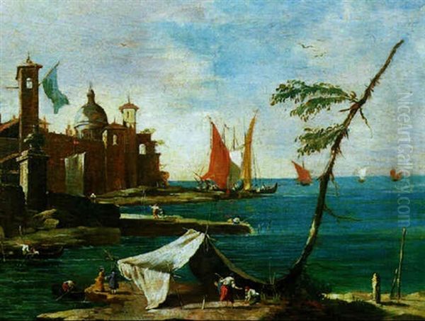 Venezianisches Capriccio Oil Painting by Giacomo Guardi