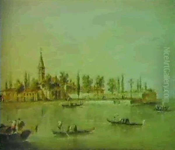 Venice, Island Of Saint Francis In The Desert Oil Painting by Giacomo Guardi