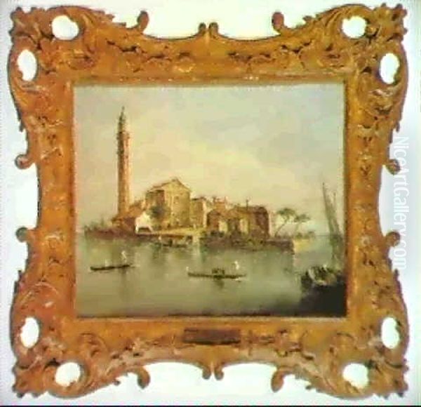 Venice, The Island Of San Giorggio In Alga Oil Painting by Giacomo Guardi