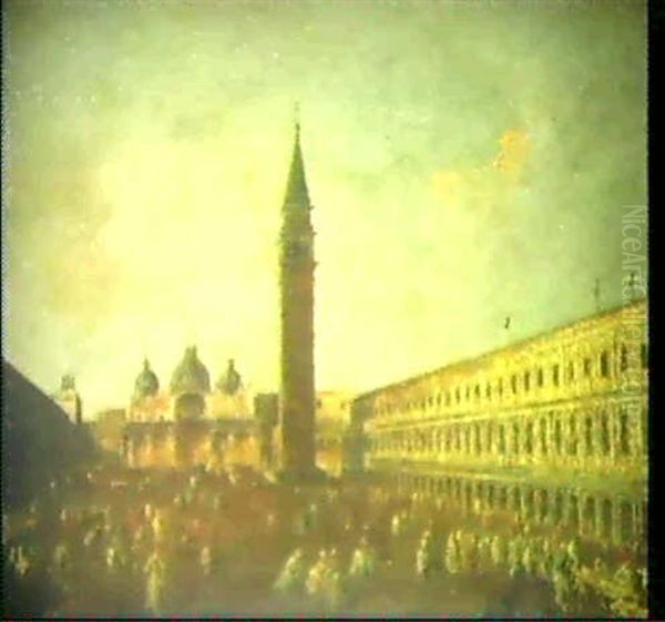 Piazza San Marco In Venedig Oil Painting by Giacomo Guardi