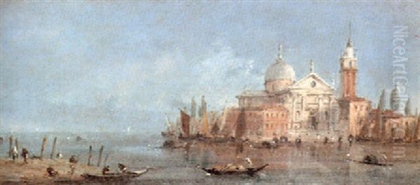 Venedig, Blick Von Der Piazzetta Di San Marco Auf Die Isola San Giorgio Oil Painting by Giacomo Guardi