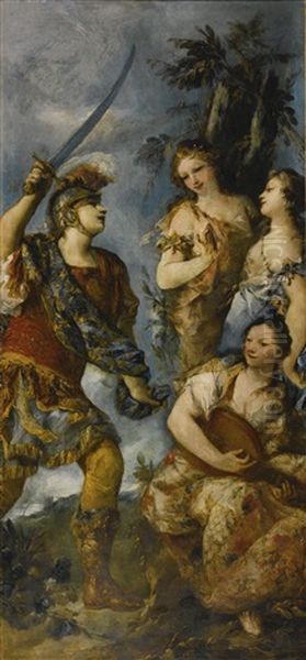 Rinaldo And The Nymphs Oil Painting by Giovanni Antonio Guardi