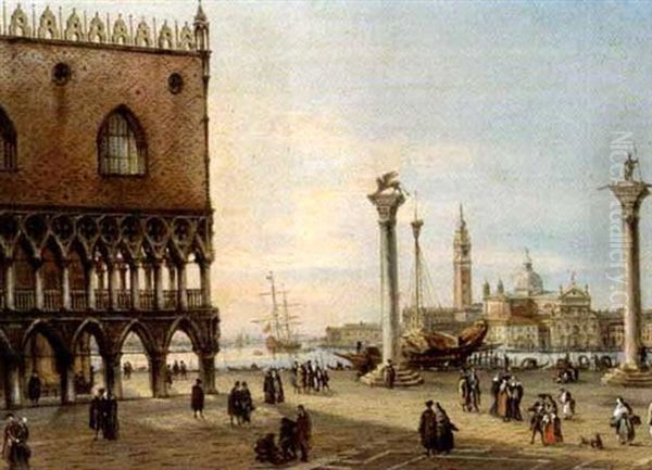 Venezianisches Capriccio Oil Painting by Giovanni Antonio Guardi