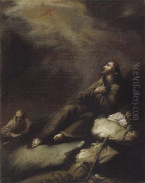 San Francesco, Che Riceve Le Stimmate Oil Painting by Giovanni Antonio Guardi