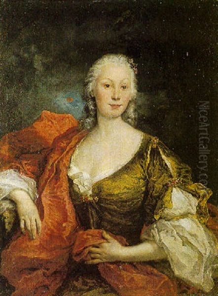 Ritratto Di Nobildonna Oil Painting by Giovanni Antonio Guardi