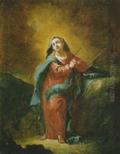 Madonna Addolorata Oil Painting by Giovanni Antonio Guardi