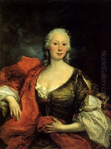 Ritratto De Nobildonna Oil Painting by Giovanni Antonio Guardi