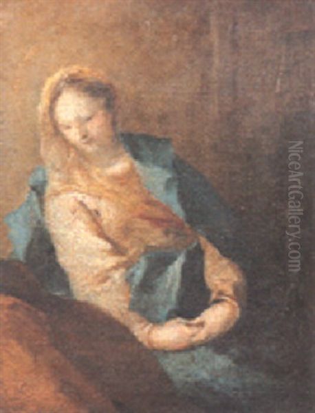 Vergine Annunciata Oil Painting by Giovanni Antonio Guardi