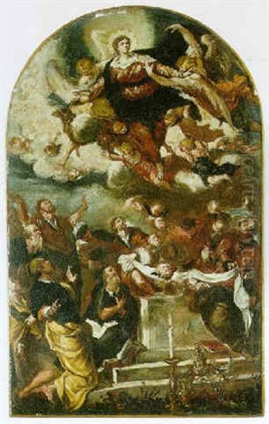 The Assumption Of The Virgin Oil Painting by Giovanni Antonio Guardi