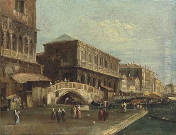 The Riva Degli Schiavoni, Venice, Seen From The Bacino Di San Marco Oil Painting by Niccolo Guardi