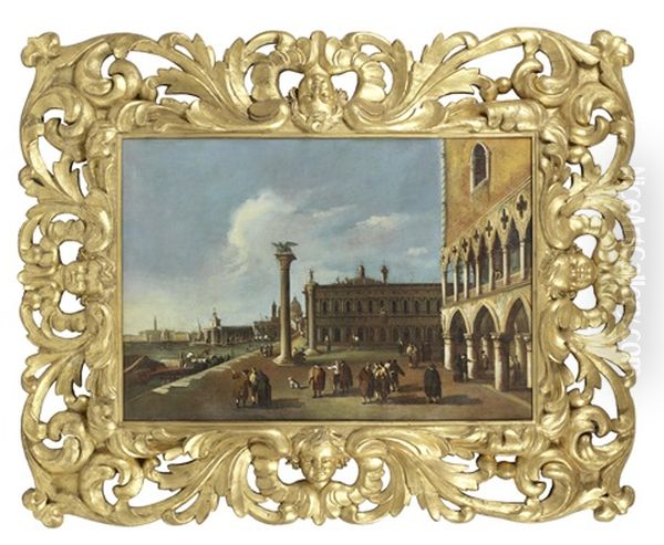 The Piazzetta, Venice, Looking Towards The Entrance To The Grand Canal Oil Painting by Niccolo Guardi