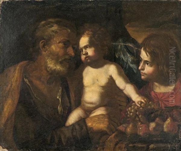 La Sainte Famille Oil Painting by Francesco Guarino