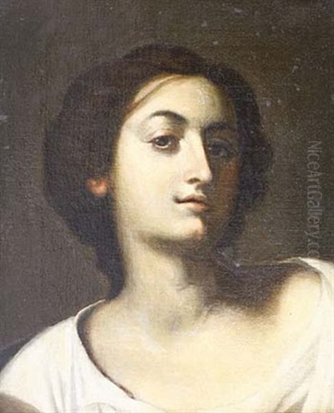 Sainte Agathe (study) Oil Painting by Francesco Guarino