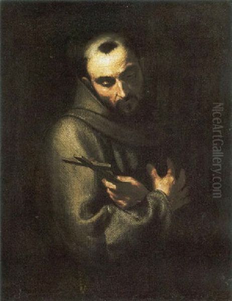 San Francesco In Preghiera Oil Painting by Francesco Guarino