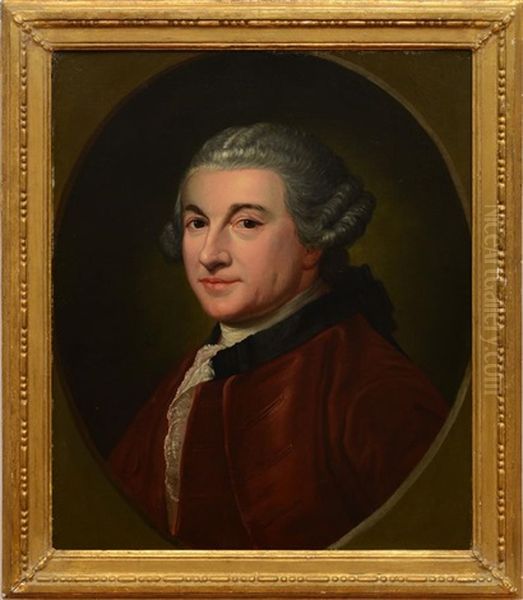 Portrait Of David Garrick Oil Painting by Benjamin van der Gucht