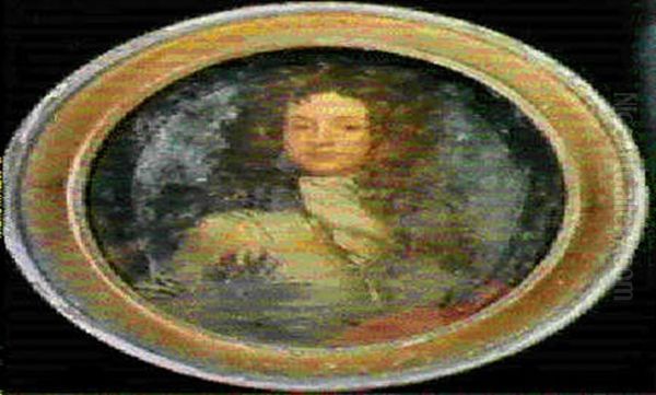 Portrait Of Joseph Addison Oil Painting by Benjamin van der Gucht