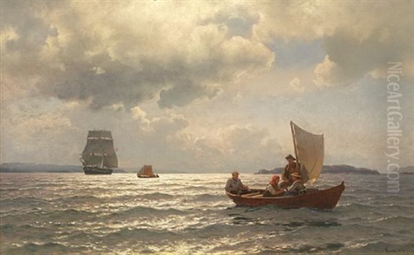 Marine Oil Painting by Hans Frederick Gude