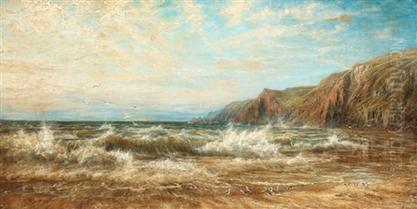 At The Coast Oil Painting by Hans Frederick Gude