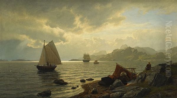 Norsk Kust by Hans Frederick Gude