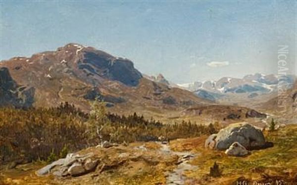 Fjellandskap Oil Painting by Hans Frederick Gude