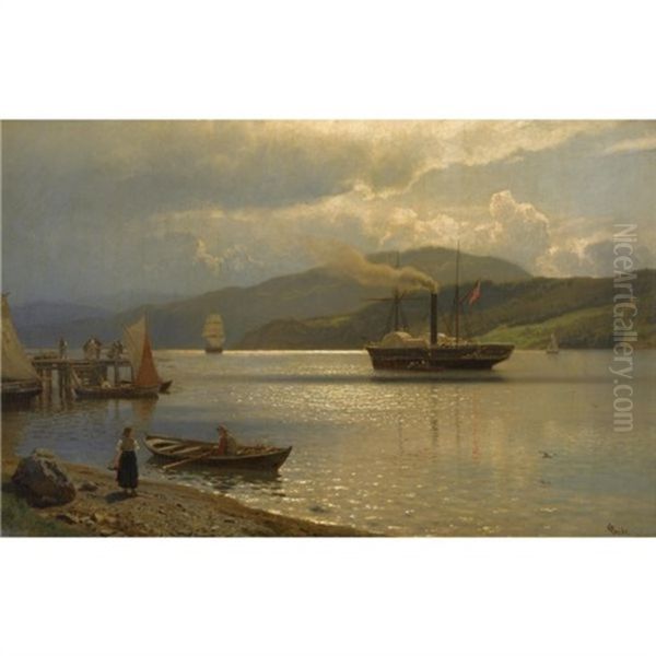 Landskap (landscape) Oil Painting by Hans Frederick Gude