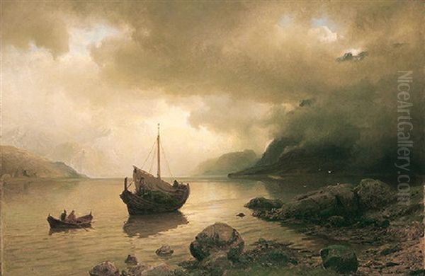 Bater Af Sognefjord by Hans Frederick Gude