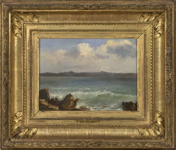 On The Coast Oil Painting by Baron Jean Antoine Theodore Gudin