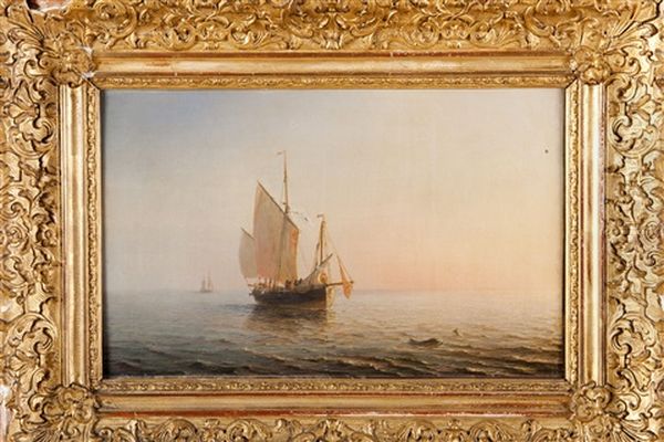 Marine Oil Painting by Baron Jean Antoine Theodore Gudin