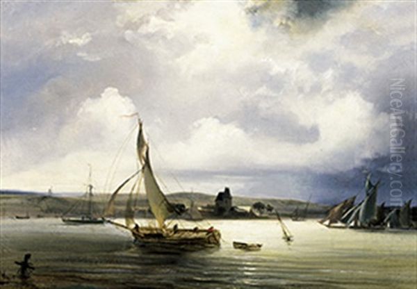 Marine Oil Painting by Baron Jean Antoine Theodore Gudin