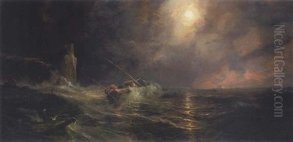 Shipwreck Oil Painting by Baron Jean Antoine Theodore Gudin