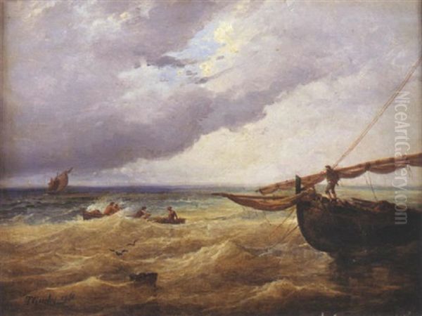 Marine Oil Painting by Baron Jean Antoine Theodore Gudin