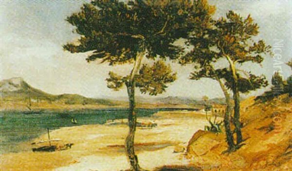 Paysage Oil Painting by Baron Jean Antoine Theodore Gudin