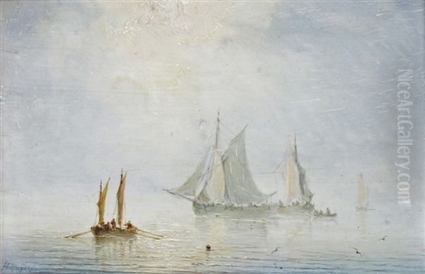 Bateaux Et Chaloupes Oil Painting by Henriette Gudin