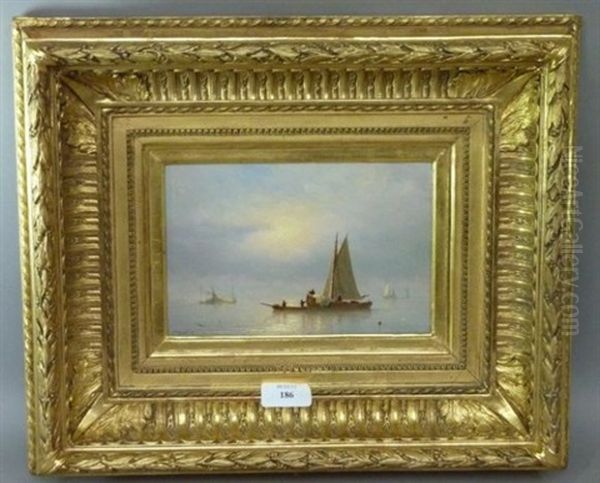 Pecheurs En Barque Pres Du Rivage Oil Painting by Henriette Gudin