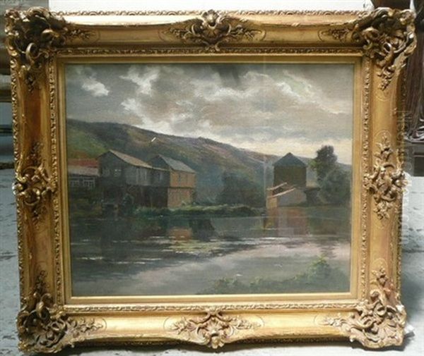 Bords De Marne Oil Painting by Arthur Gue