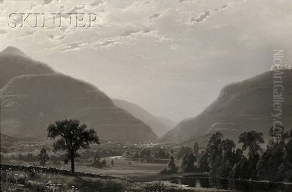 Valley Scene Oil Painting by David John Gue