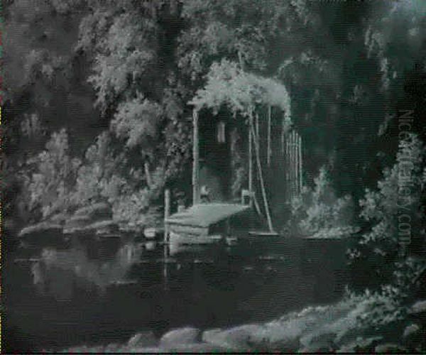 Boathouse, South Lake, Catskill Mountains by David John Gue