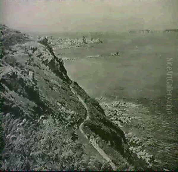 Chemin Des Douaniers Face Aux Sept Iles Oil Painting by Ferdinand Joseph Gueldry