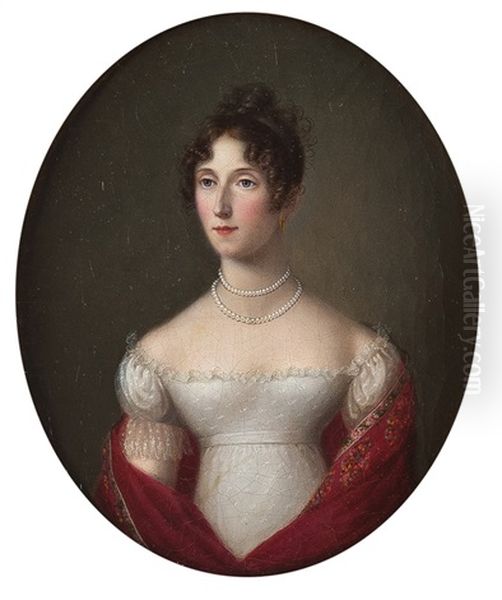 Bildnis Furstin Franziska Von Palm-grundelfingen (geb. De Solignac) Oil Painting by Bernhard von Guerard