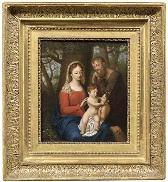 Heilige Familie Oil Painting by Bernhard von Guerard