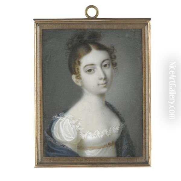 Portrait Of A Lady (archduchess Maria Ludovica Of Austria, Later Empress Of Austria?) by Bernhard von Guerard