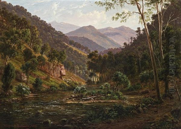 Mitta Mitta River, Victoria Oil Painting by Eugen von Guerard