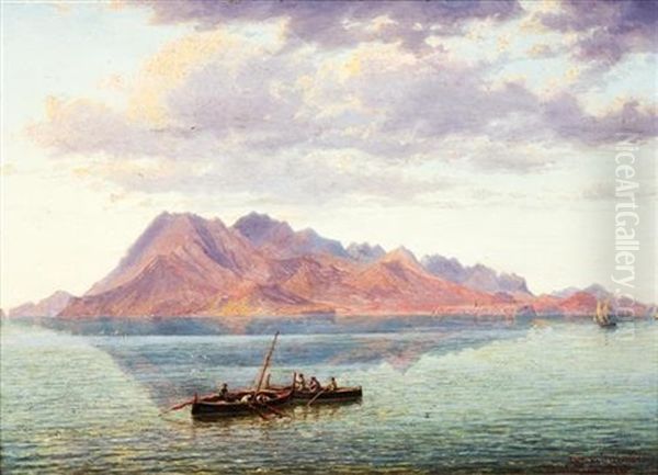 Red Sea Landscape Oil Painting by Eugen von Guerard